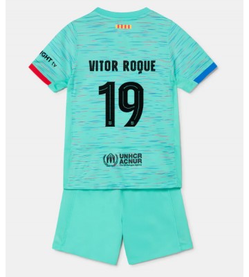 Barcelona Vitor Roque #19 Replika Babytøj Tredje sæt Børn 2023-24 Kortærmet (+ Korte bukser)